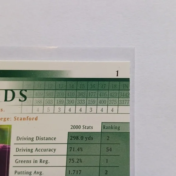 Tiger Woods Upper Deck Rookie Card #1 Gem 💎 Mint Condition 👌 2001 PGA Golf - Picture 9 of 10